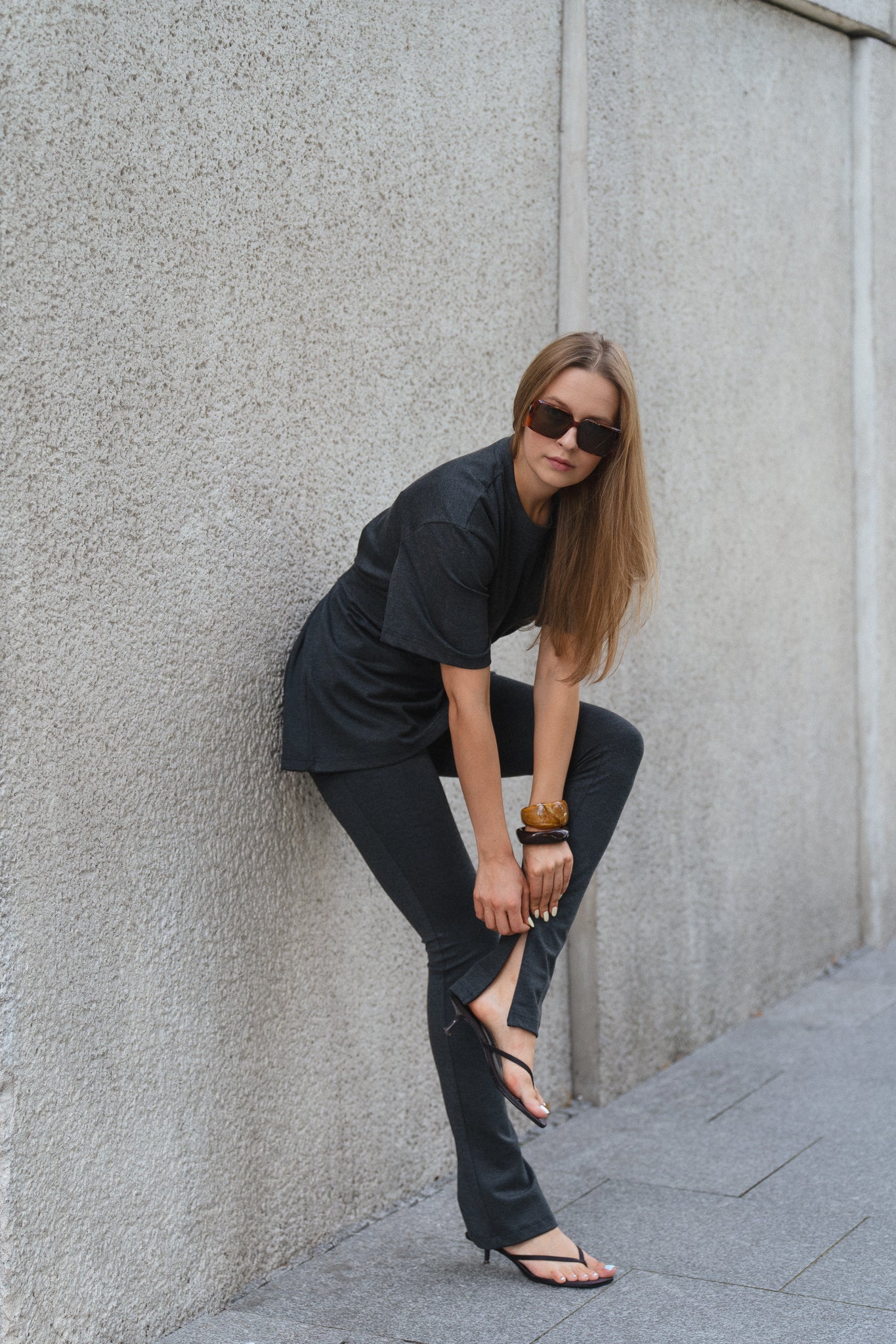 LEGGINSY 01 GRAFIT