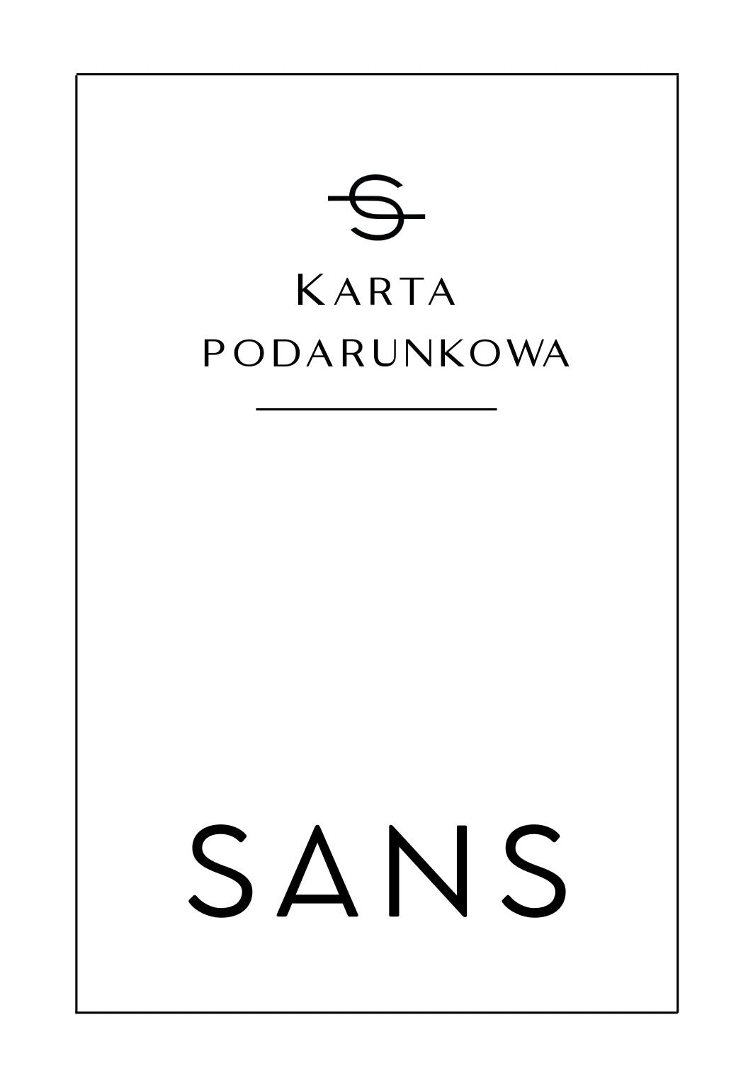 KARTA PODARUNKOWA SANS
