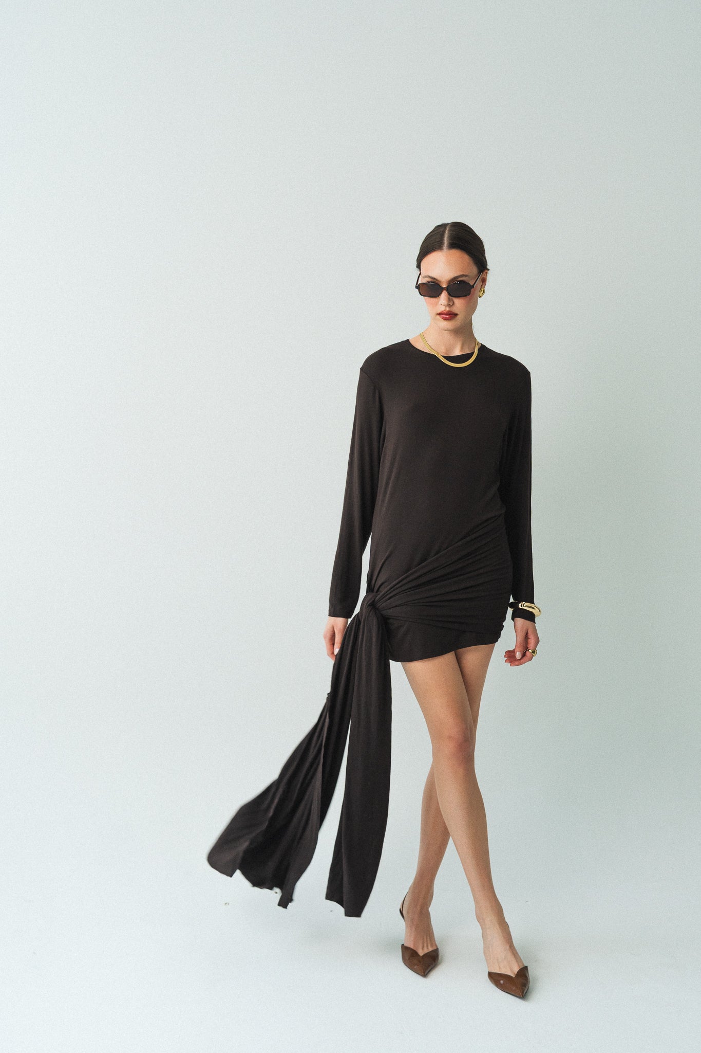 MELT DRESS COCOA