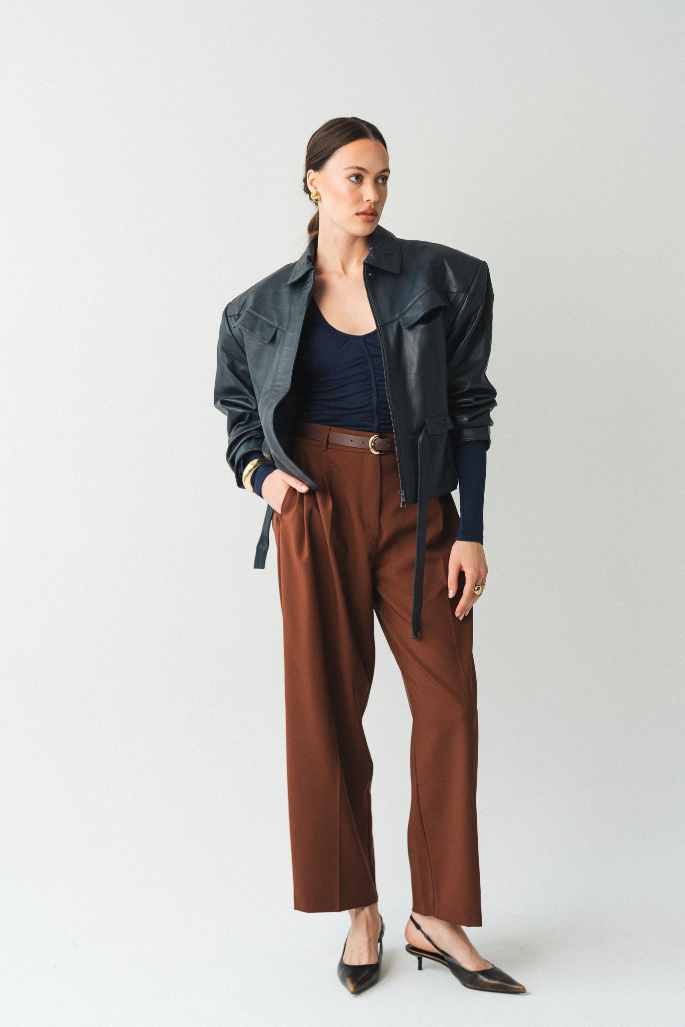 SPODNIE DRIFT BROWN