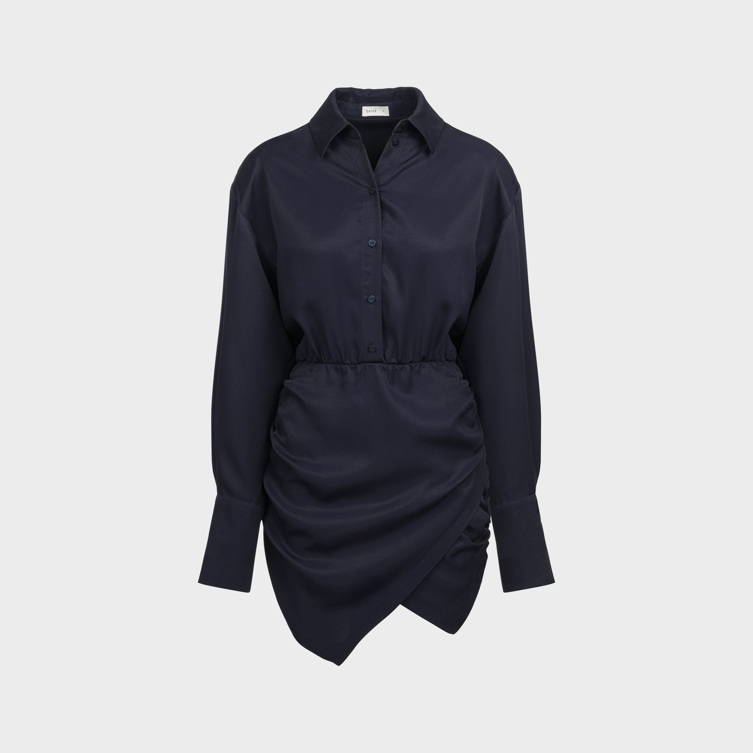 granatowa sukienka koszulowa drift packshot przód